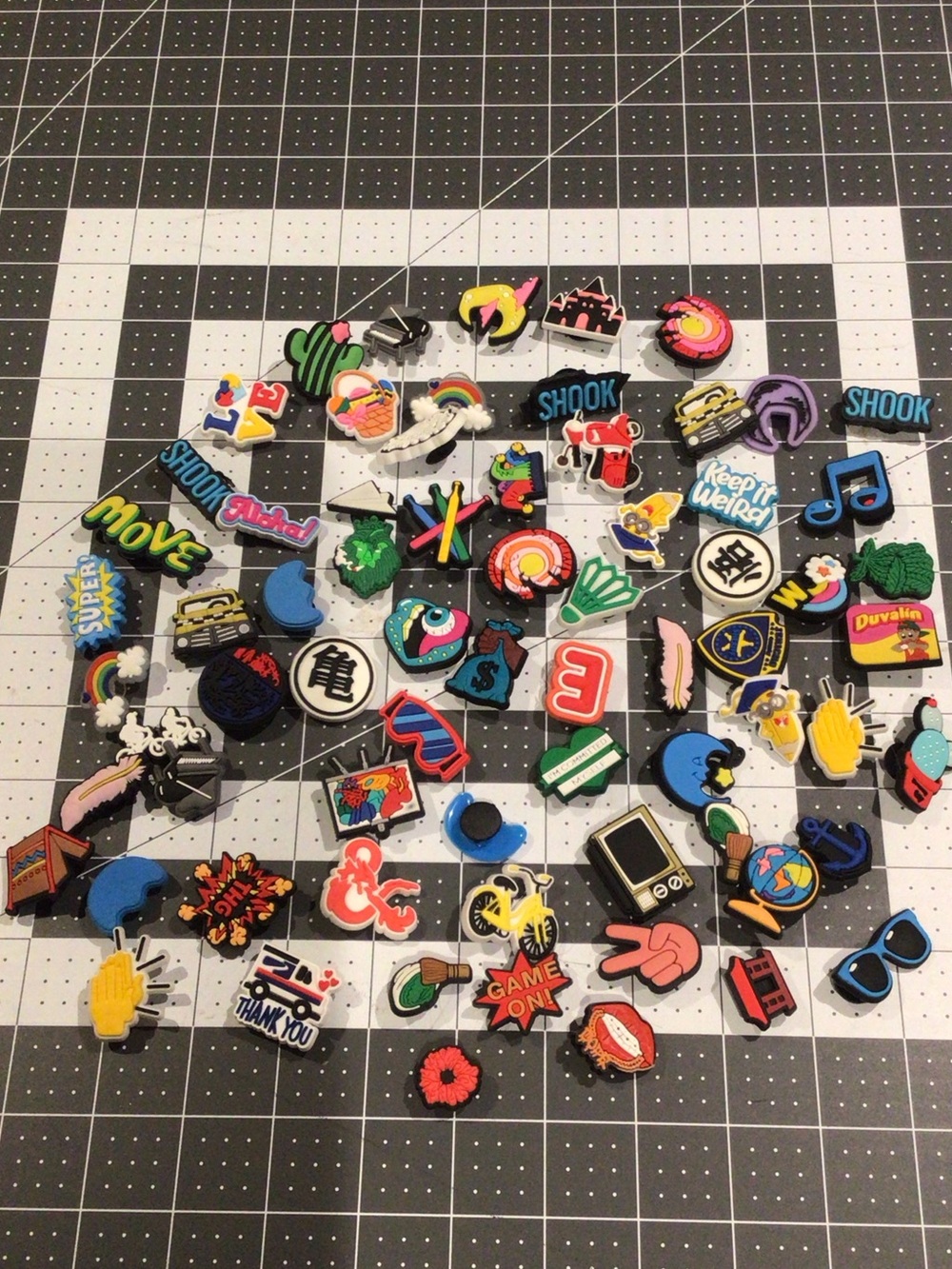 70 miscellaneous items croc shoe charms